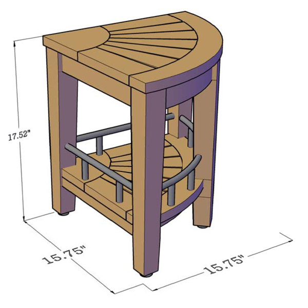 Aqua Teak 15.5'' W Teak Corner Shower Bench & Reviews Wayfair